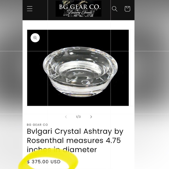 Bvlgari Crystal Ashtray by Rosenthal - Picture 5 of 7